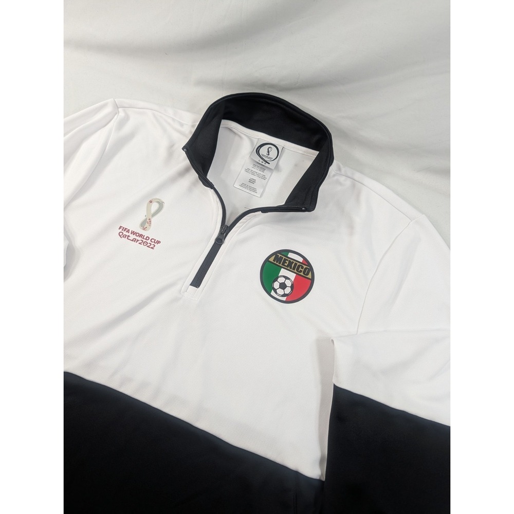 FIFA World Cup Qatar 2022 Men's Size Large Mexico 1/4 Zip Pullover Shirt Excelle